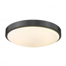  9128-FM13 BLK-OP - Gabi 13" Flush Mount in Matte Black with Opal Glass